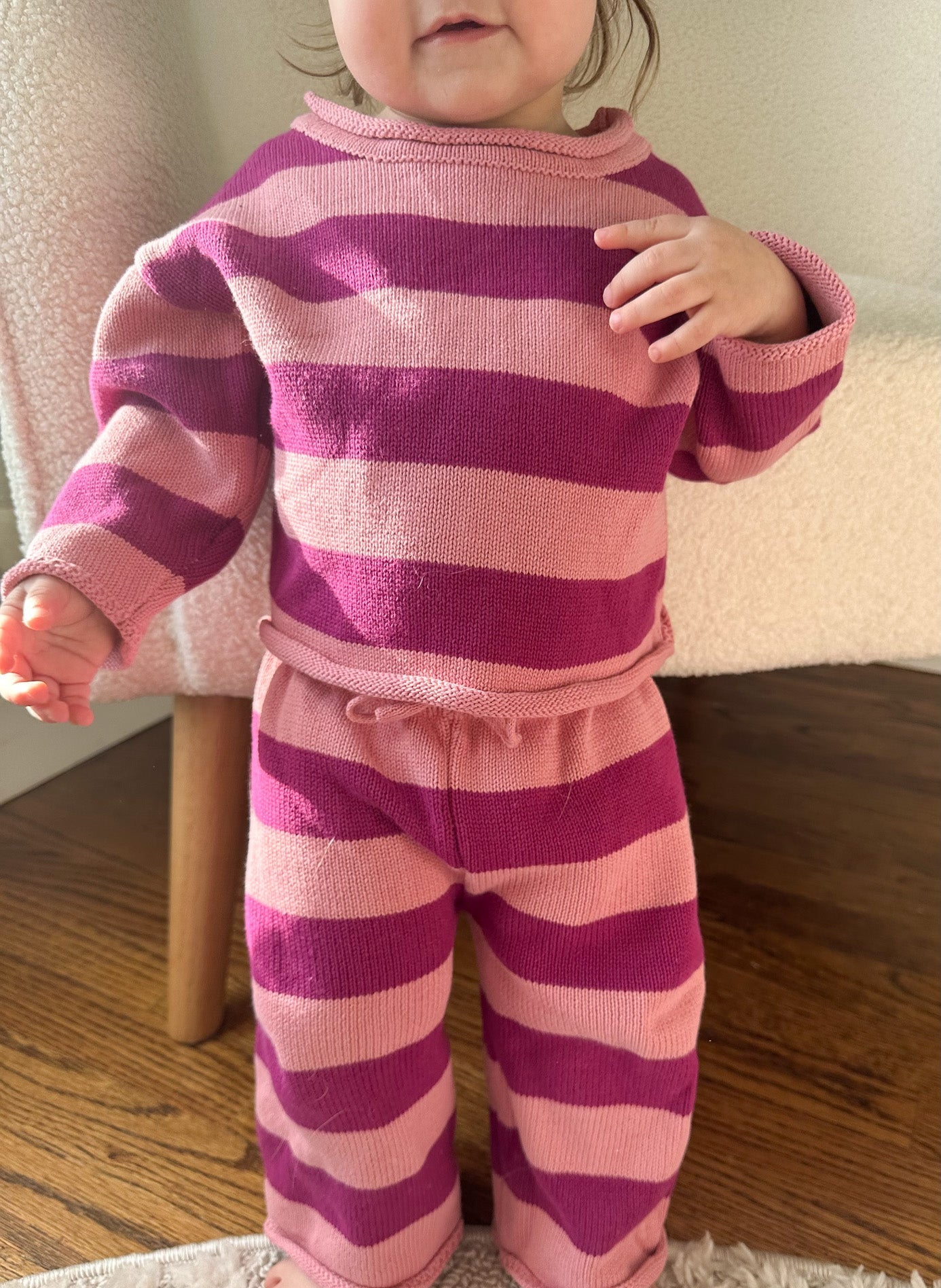 Indie Knit Striped Set