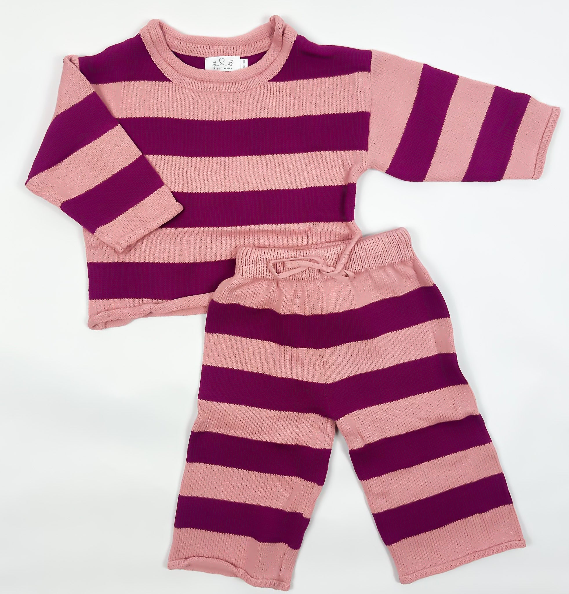 Indie Knit Striped Set