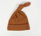 Mocha Organic Waffle Knot Beanie