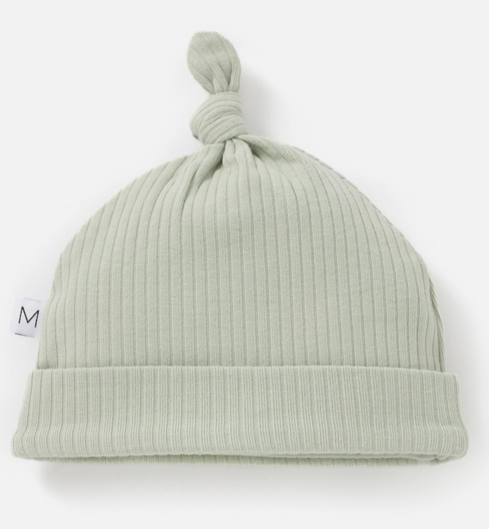 Pistachio Ribbed Knot Hat