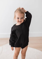 Midnight Sweatshirt Bubble Romper