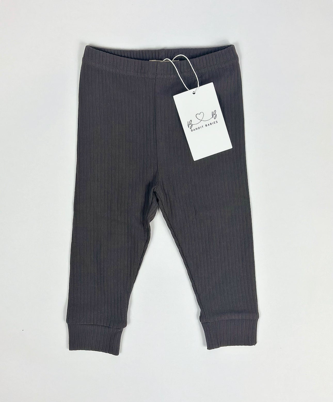 Charcoal Ribbed Leggings